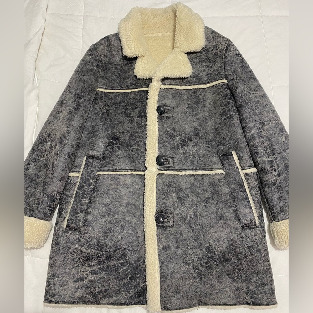 Zara Men Shearling Coat